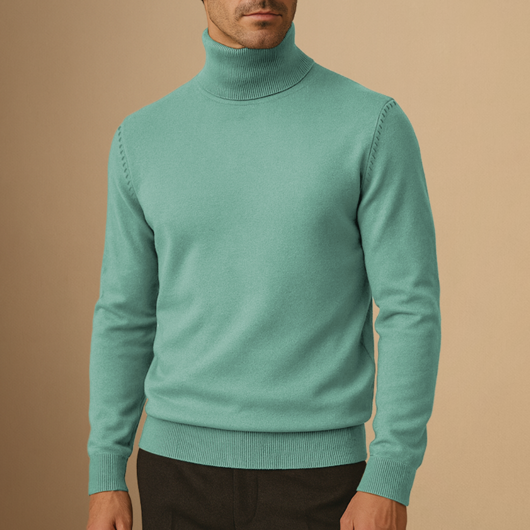 Pull Homme Col Roulé | Maille Côtelée