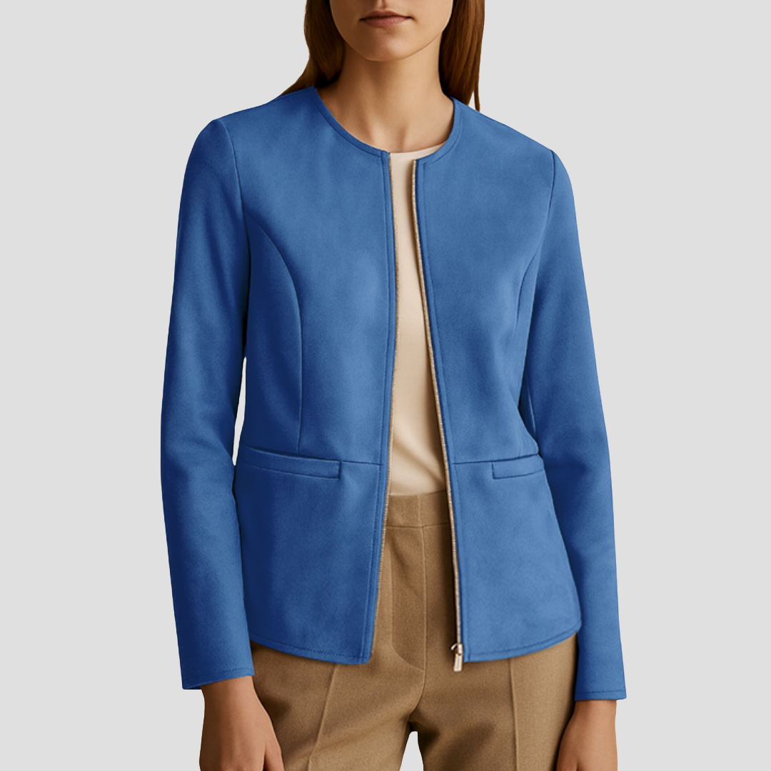 Veste Femme Suédée Zippée