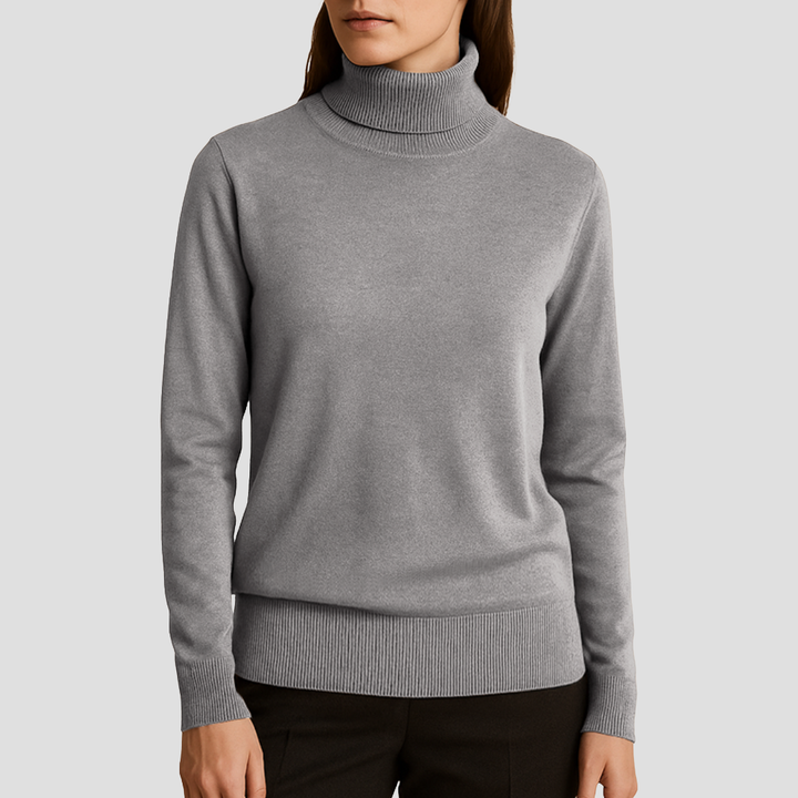 Pull Femme Col Roulé en Maille