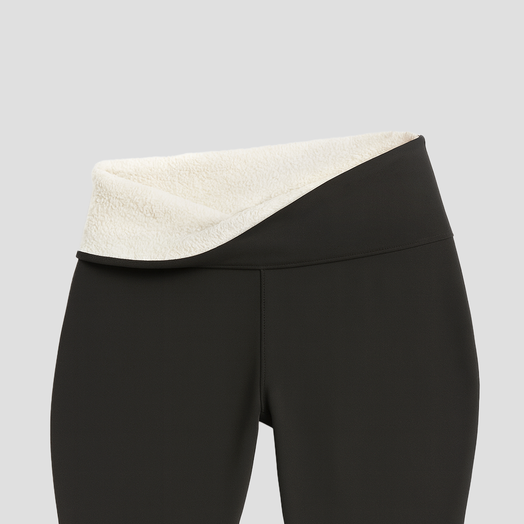 Legging femme polaire taille haute