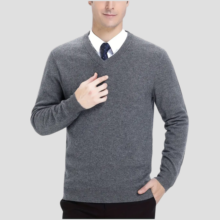Pull Homme Col V Tricoté