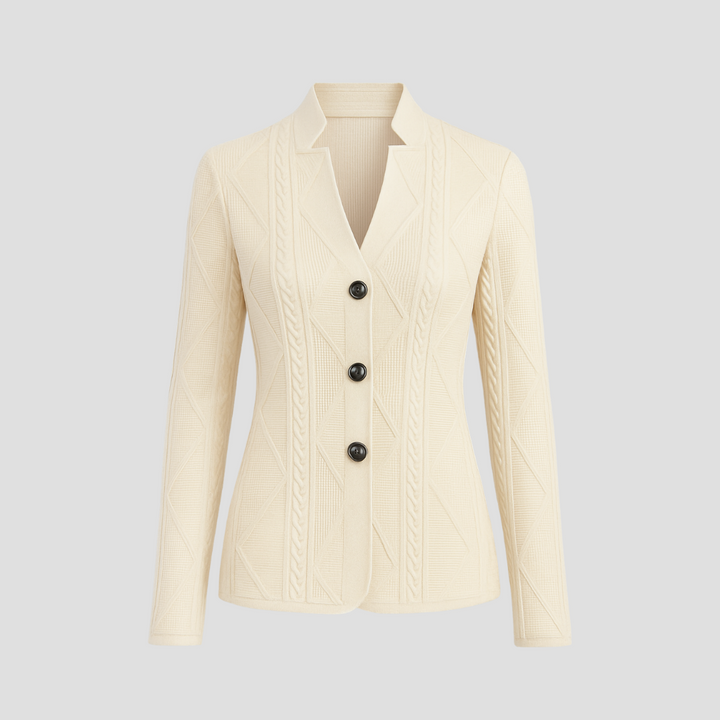Blazer Femme Maille Texturée Cintré