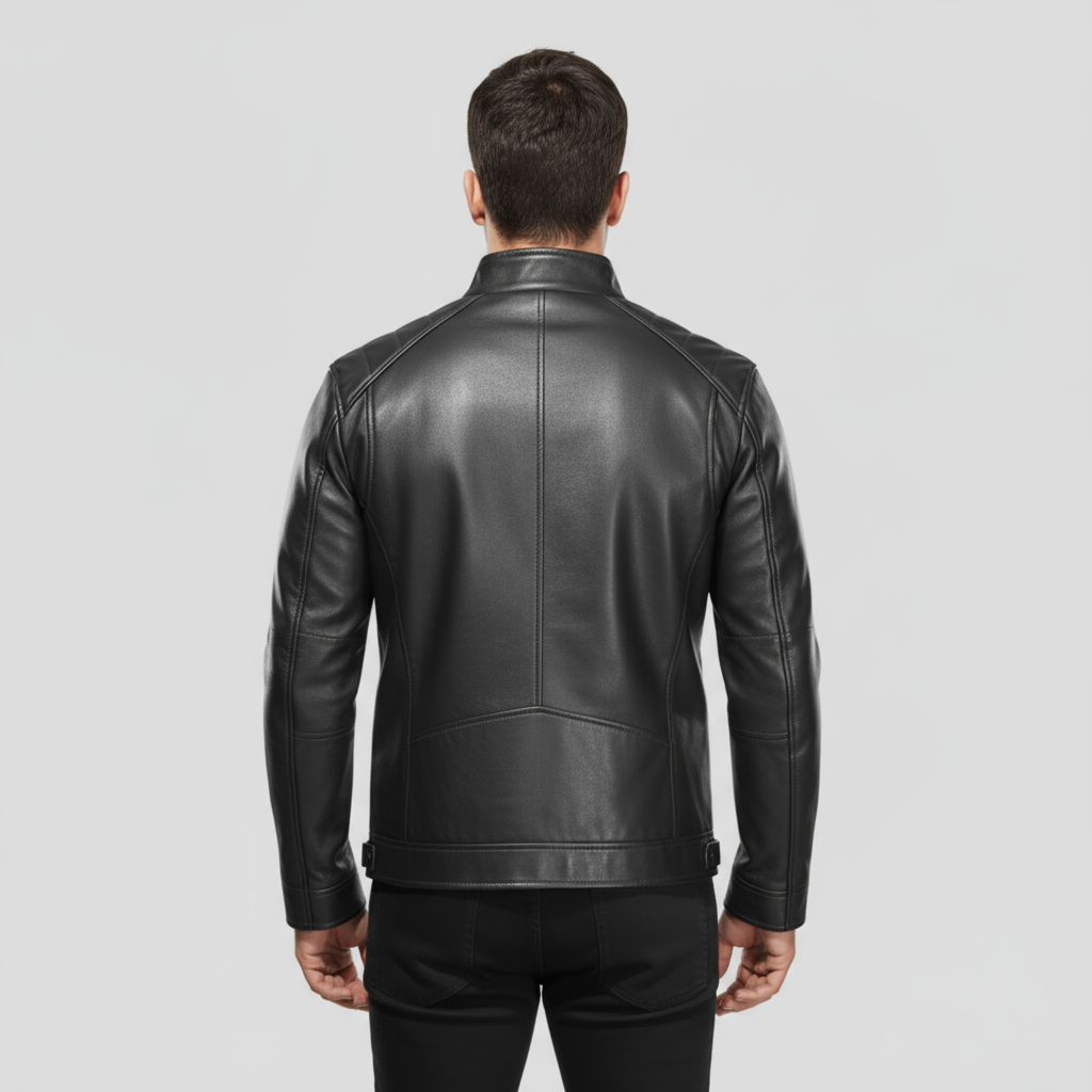 Veste Motard Homme Zippée Rétro