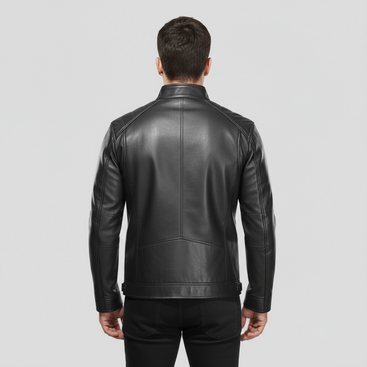Veste Motard Homme Zippée Rétro