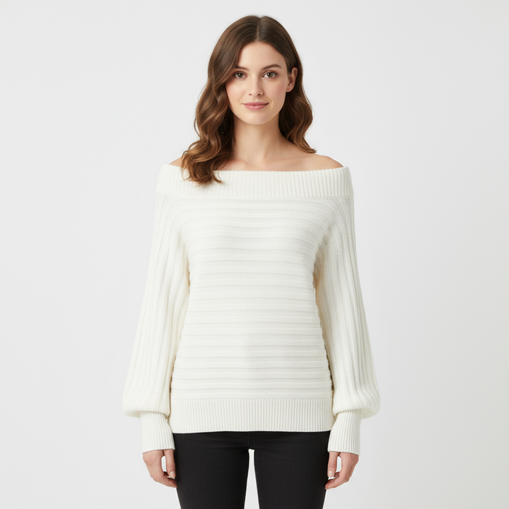 Pull Femme Épaules Dénudées en Maille