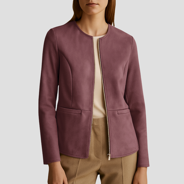 Veste Femme Suédée Zippée