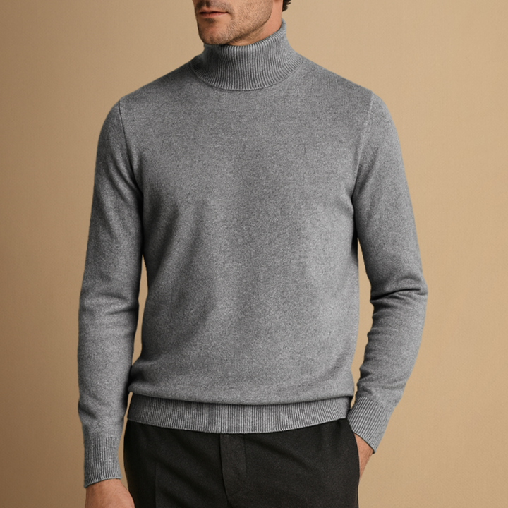 Pull Homme Col Roulé Tricoté