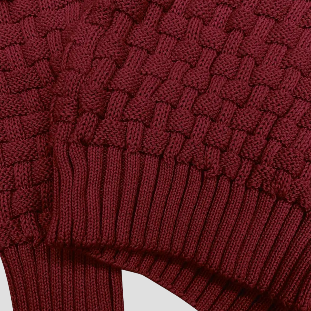 Pull Homme Col Boutonné en Maille