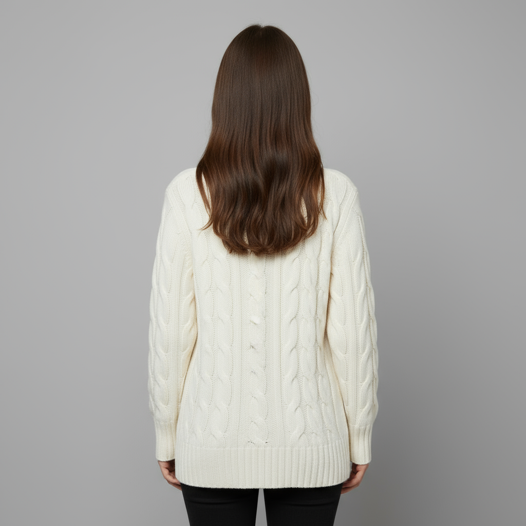 Cardigan Femme Maille Torsadée Boutonné