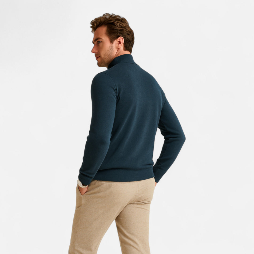 Pull Homme Demi-Zip Laine Mérinos