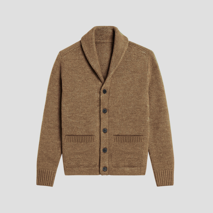 Cardigan Homme Col Châle Boutonné