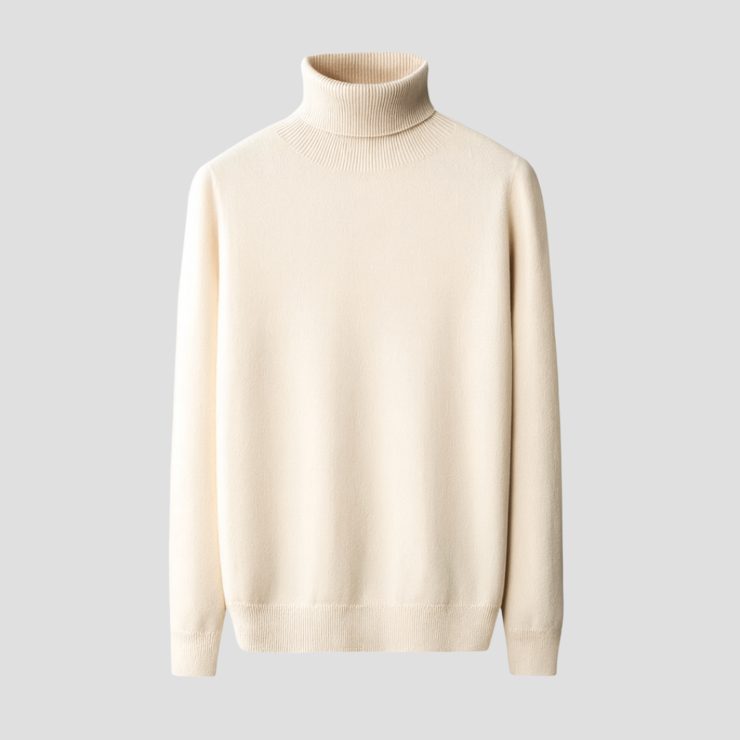 Pull Homme Col Roulé en Laine