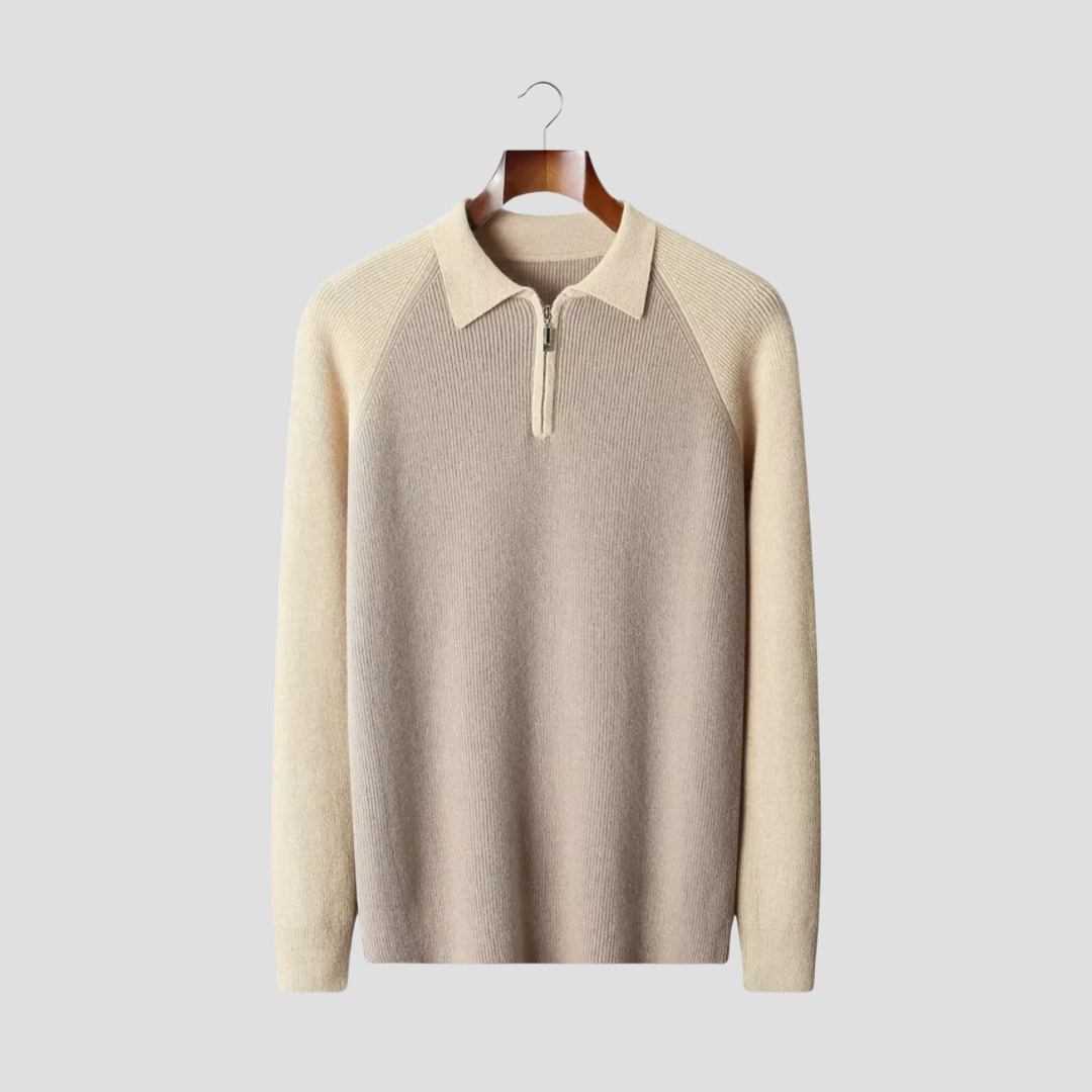 Pull Homme Demi-Zip Laine Mérinos
