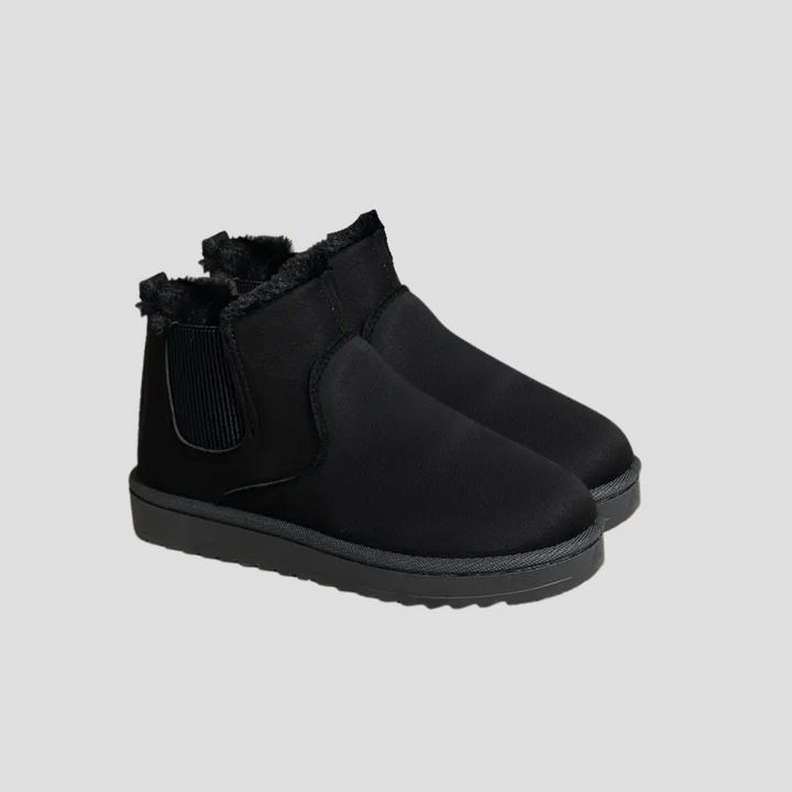 Bottines femme hiver fourrées cuir synthétique