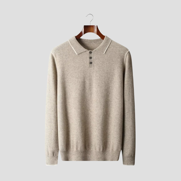 Pull Homme Cachemire Col Boutonné
