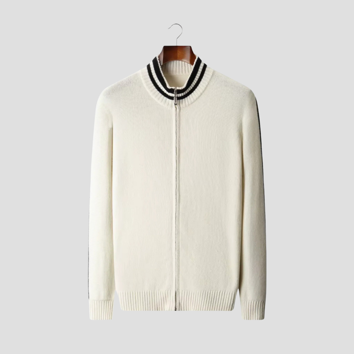 Cardigan Homme Zippé Laine Mérinos