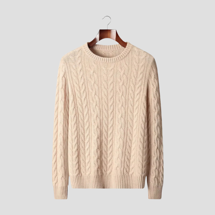 Pull Homme Laine Mérinos Torsadé