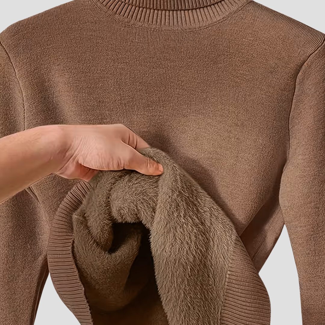 Pull Femme Col Roulé en Maille