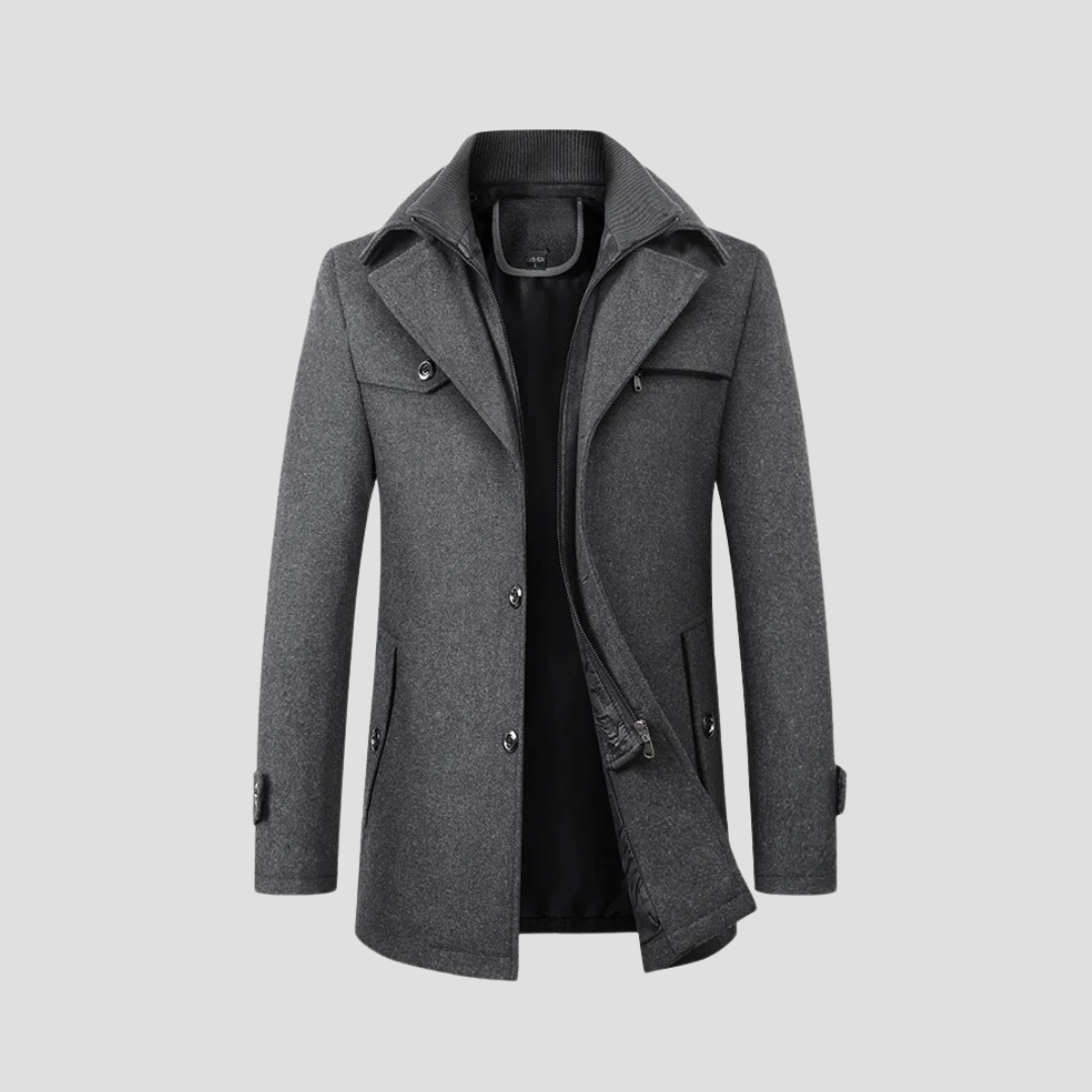 Manteau Homme Hiver Laine Mélangée