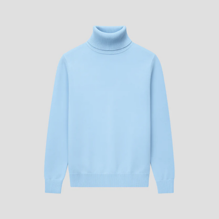 Pull Homme Col Roulé Laine Mélangée