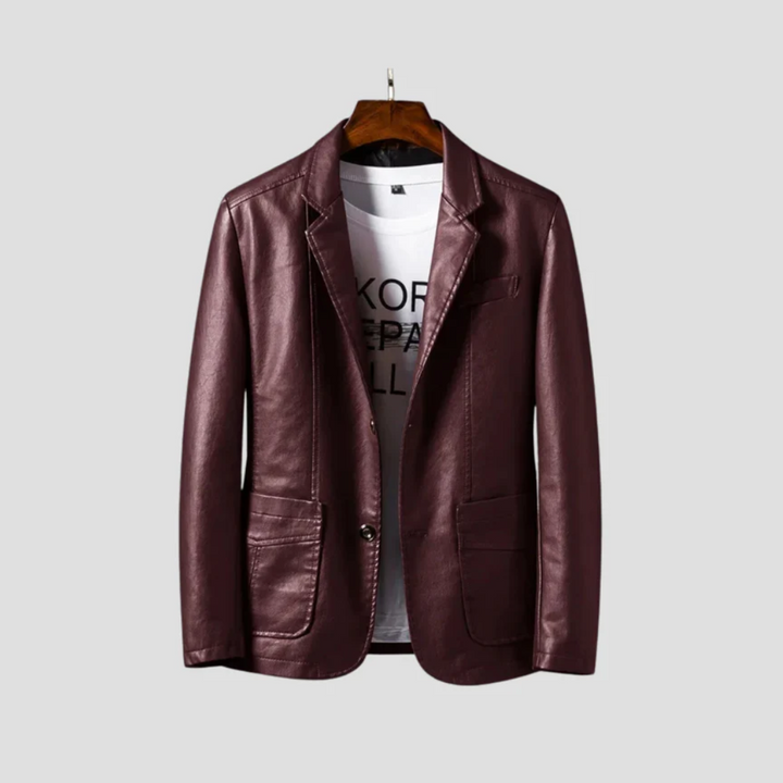 Veste Homme en Cuir Zippée