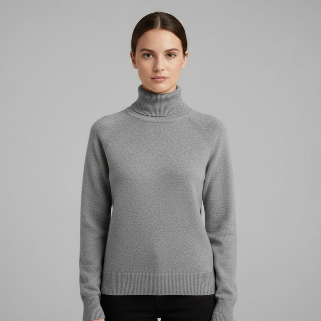 Pull Femme Col Roulé Manches Longues