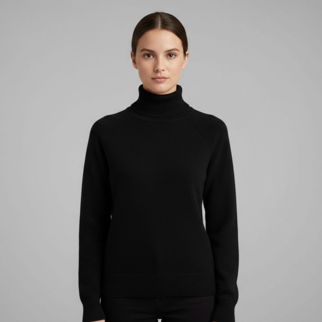 Pull Femme Col Roulé Manches Longues