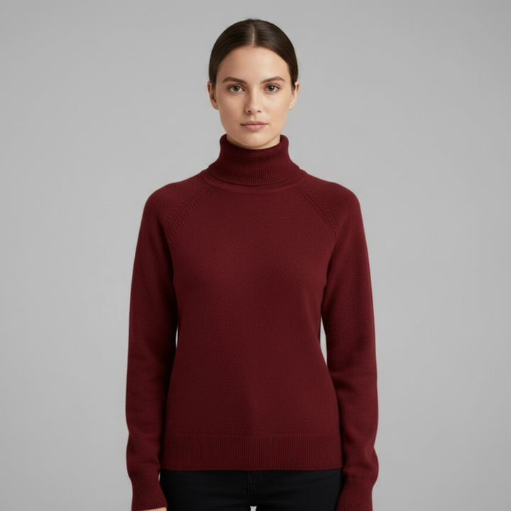 Pull Femme Col Roulé Manches Longues
