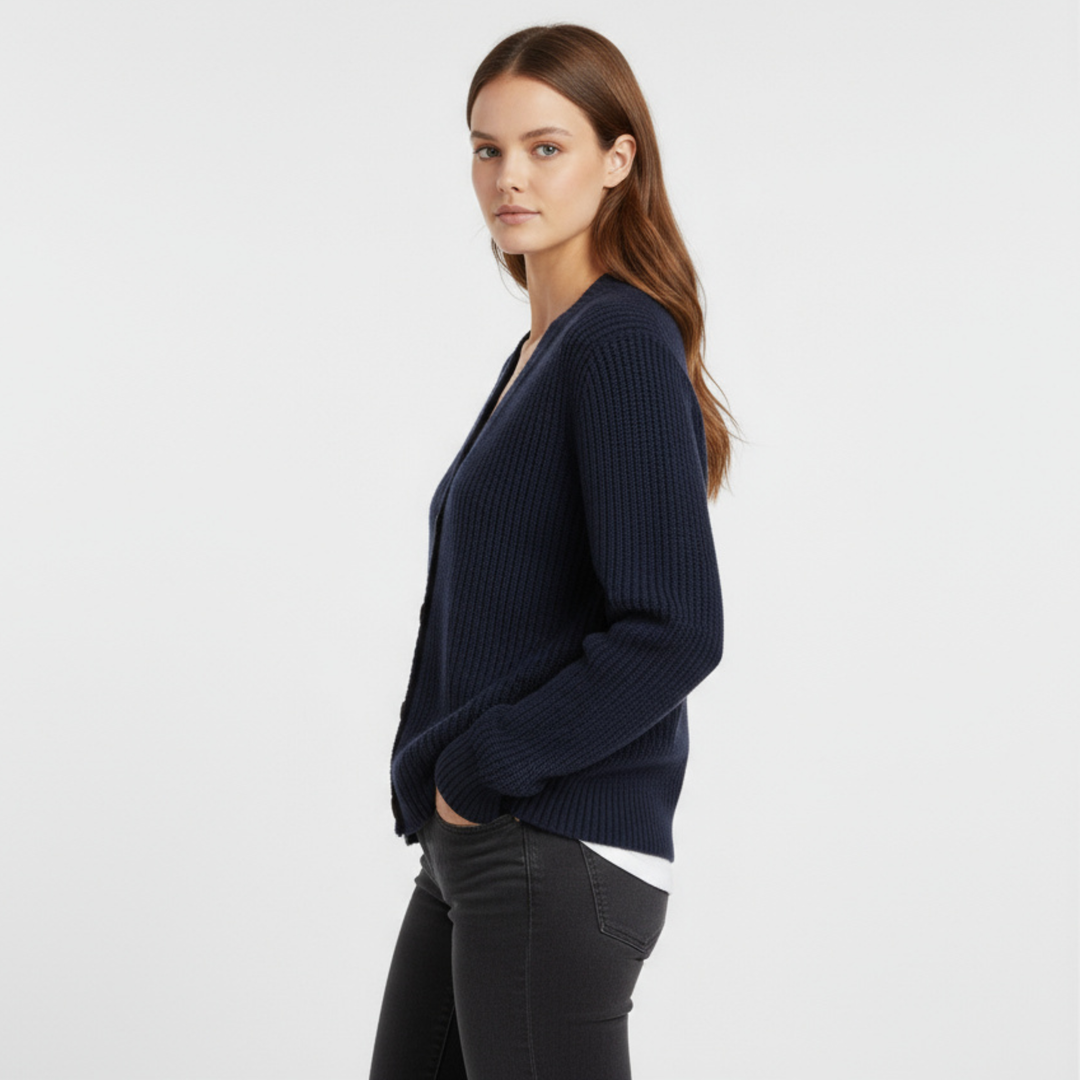 Cardigan Femme Boutonné en Maille