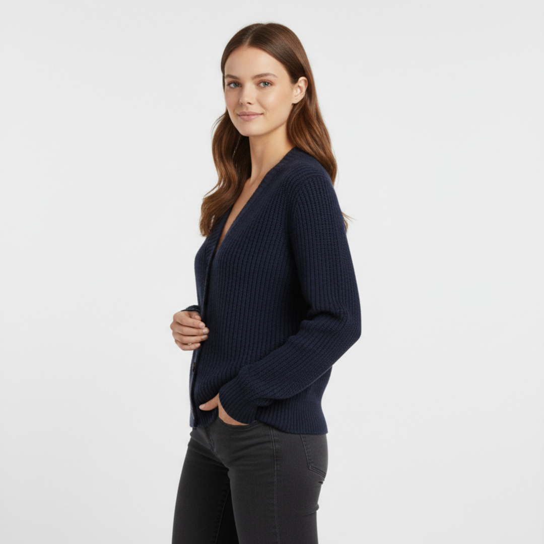 Cardigan Femme Boutonné en Maille