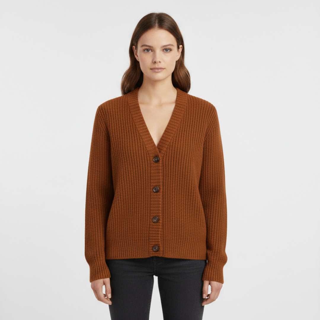 Cardigan Femme Boutonné en Maille