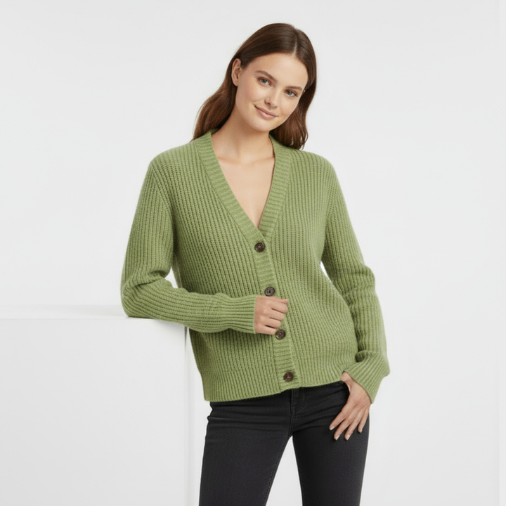 Cardigan Femme Boutonné en Maille