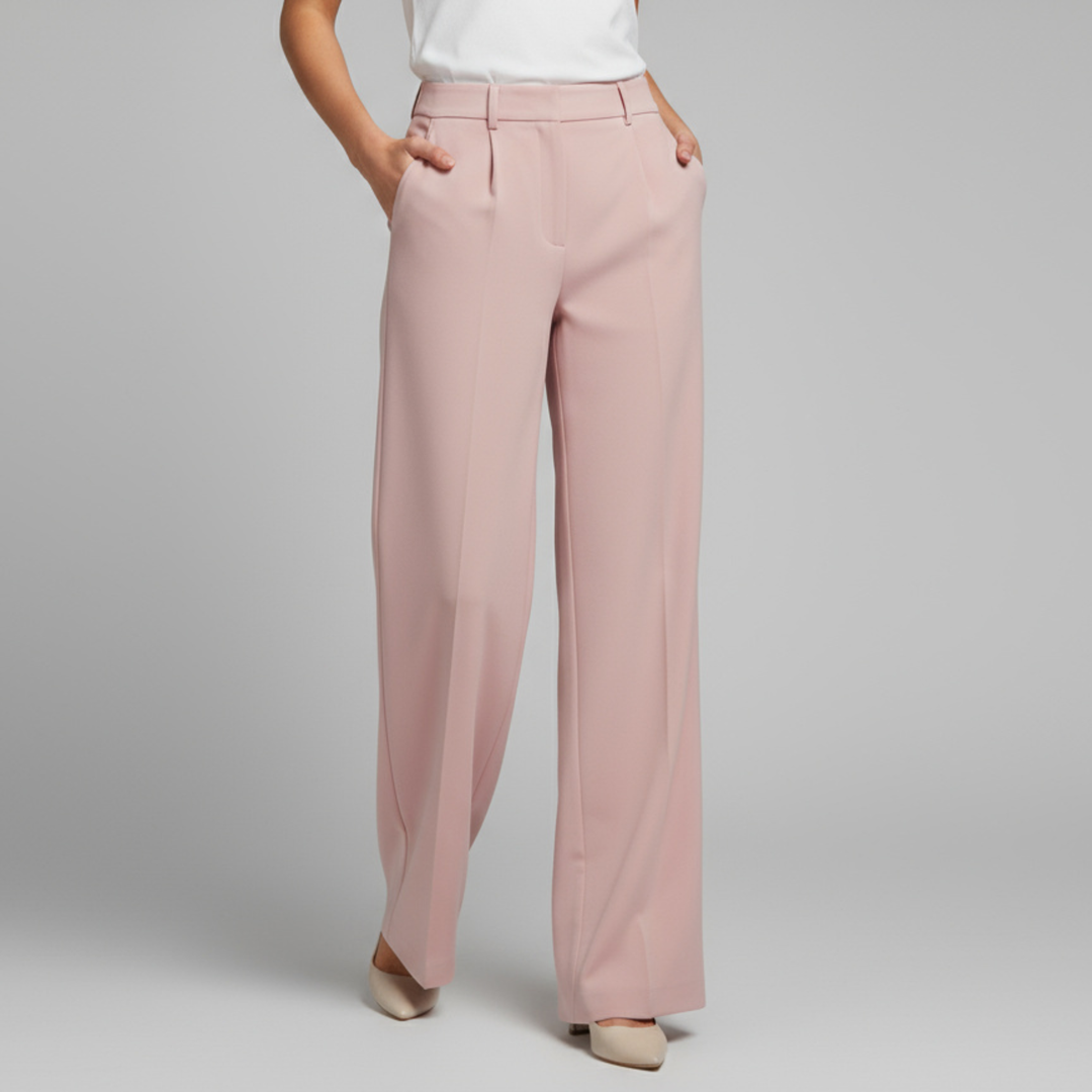 Pantalon Large Femme Taille Haute