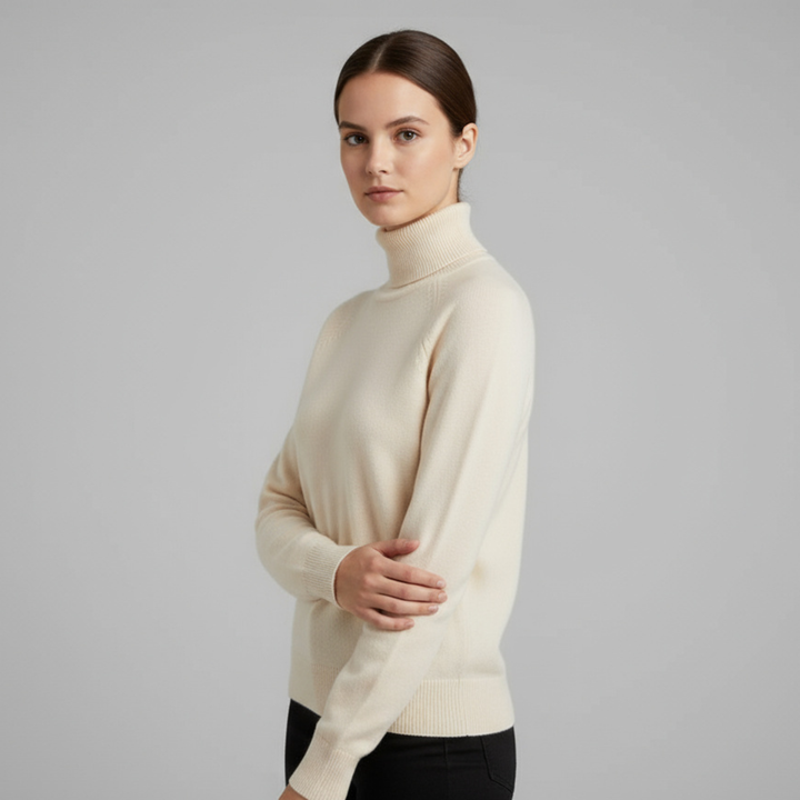 Pull Femme Col Roulé Manches Longues