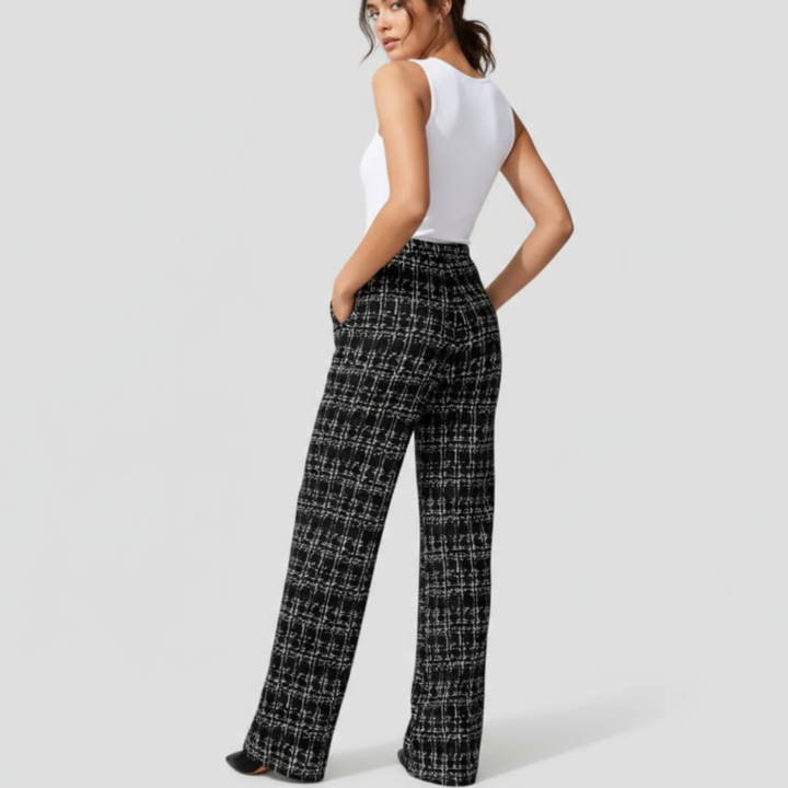 Pantalon Large Femme Imprimé | Taille Haute