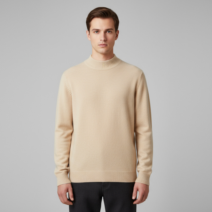 Pull Homme Col Montant en Laine