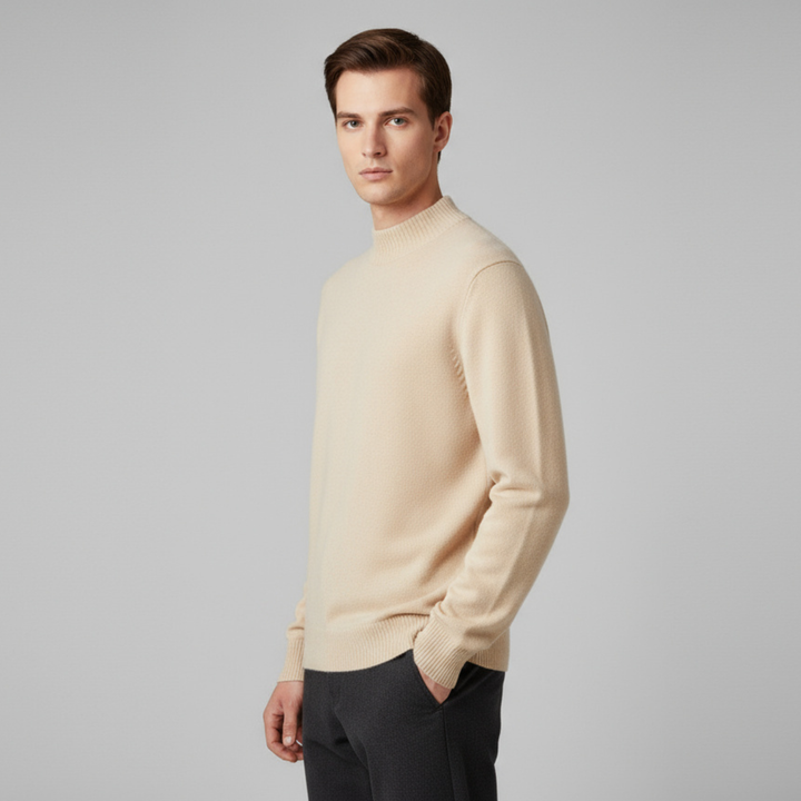 Pull Homme Col Montant en Laine