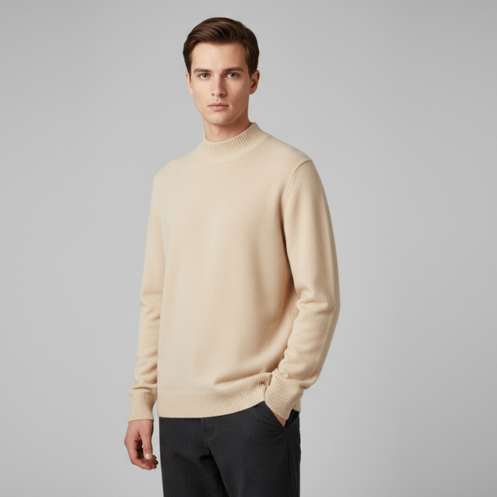 Pull Homme Col Montant en Laine