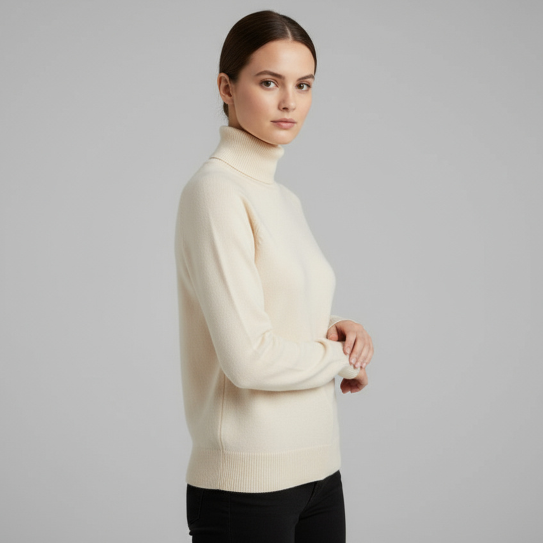Pull Femme Col Roulé Manches Longues
