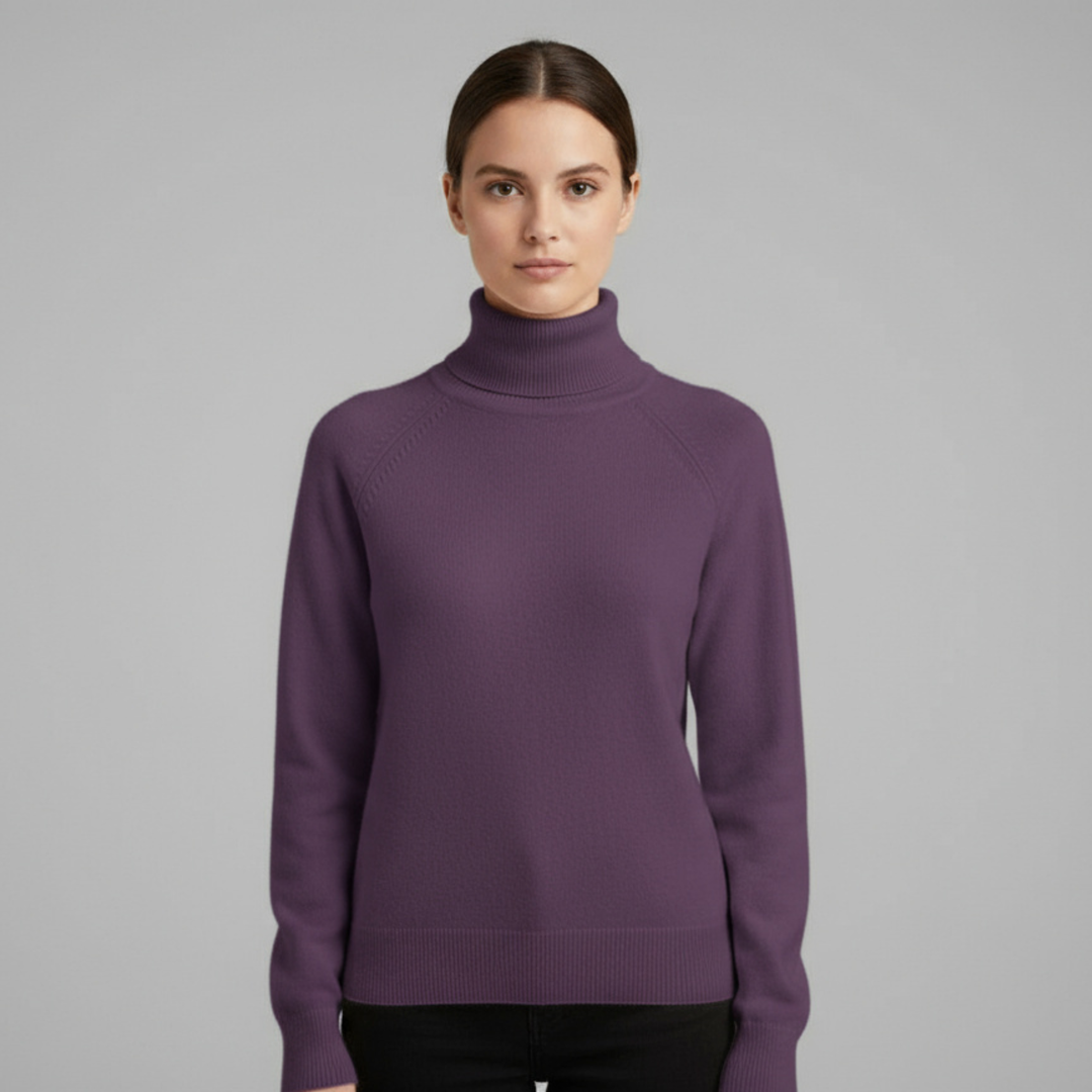 Pull Femme Col Roulé Manches Longues