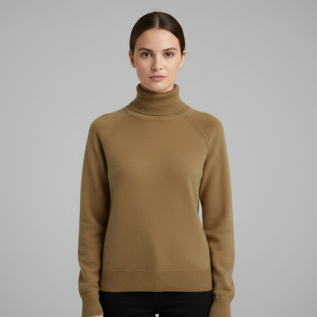 Pull Femme Col Roulé Manches Longues