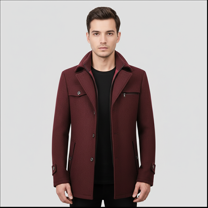 Manteau Homme Hiver Laine Mélangée