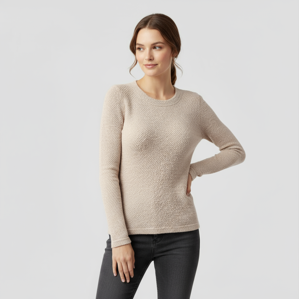 Pull Femme Col Rond en Maille