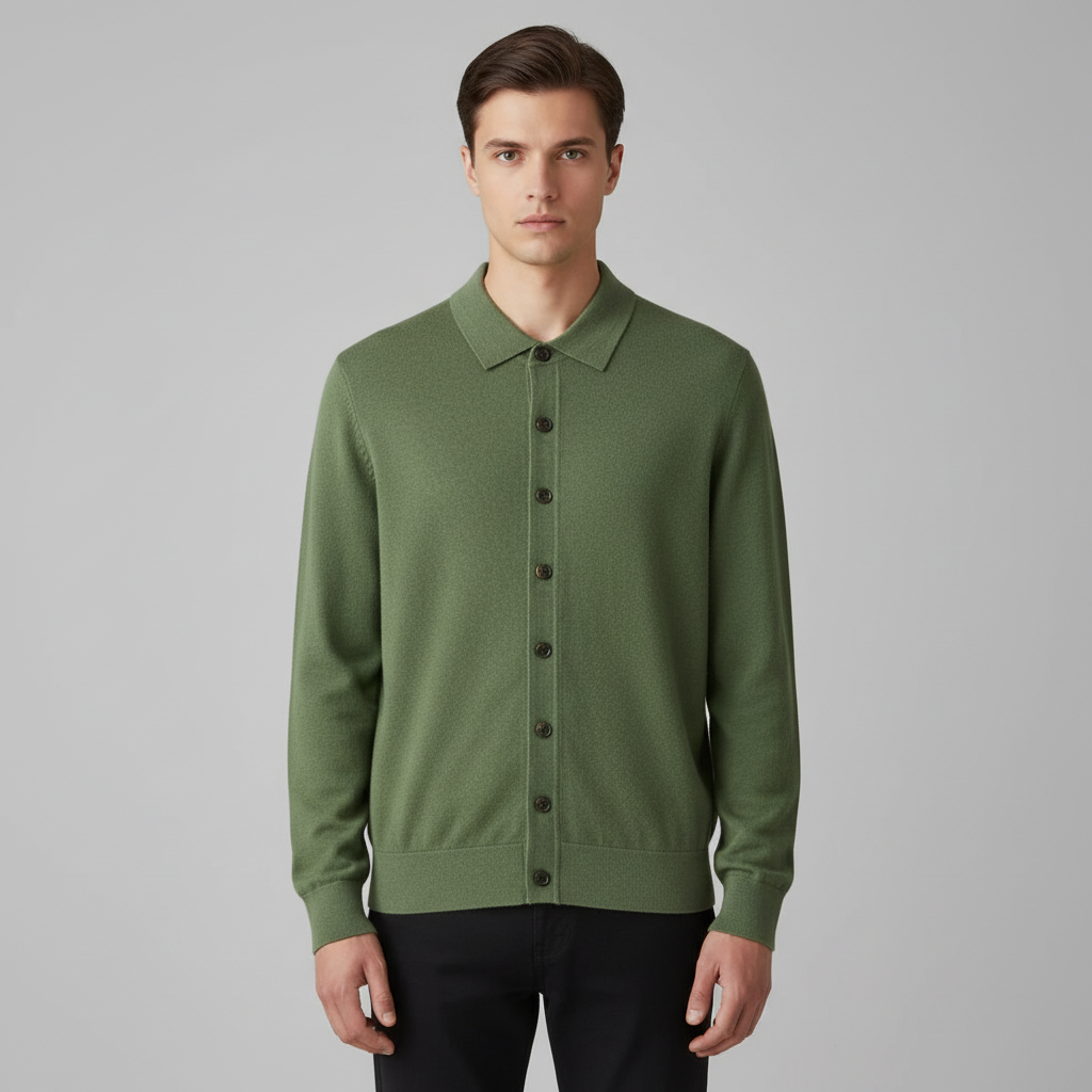 Cardigan Homme Laine Boutonné