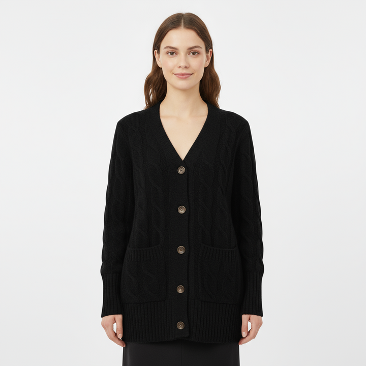 Cardigan Femme Long Maille Torsadée