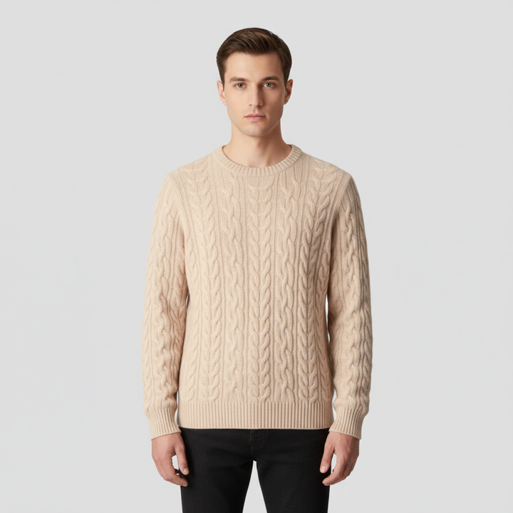 Pull Homme Laine Mérinos Torsadé