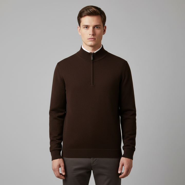 Pull Homme Demi-Zip Laine Mérinos