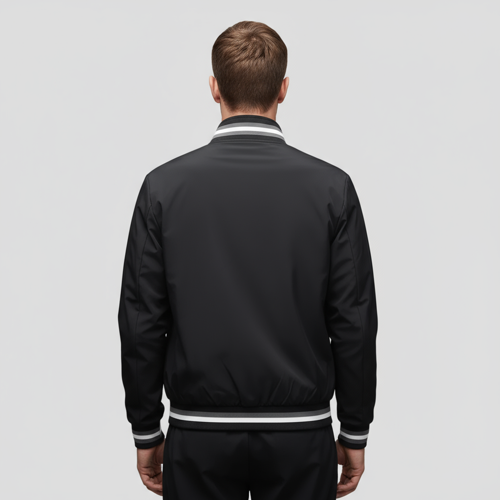 Bomber Homme Universitaire Zippé | Col Montant