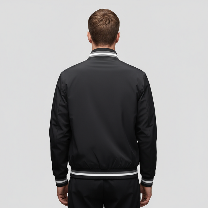 Bomber Homme Universitaire Zippé | Col Montant
