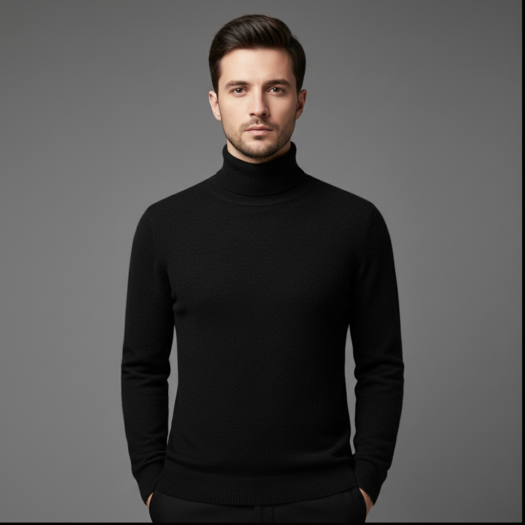 Pull Homme Col Roulé en Laine